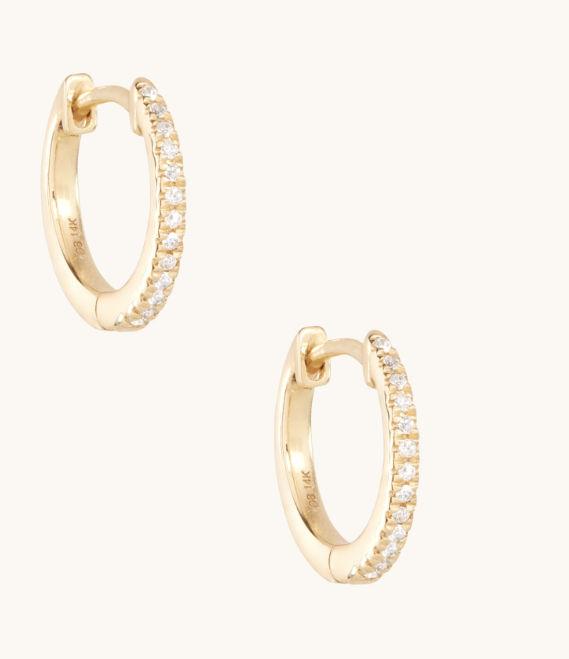 Catbird Diamond Hoops