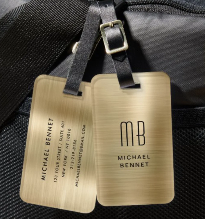 Gold Luggage Tags
