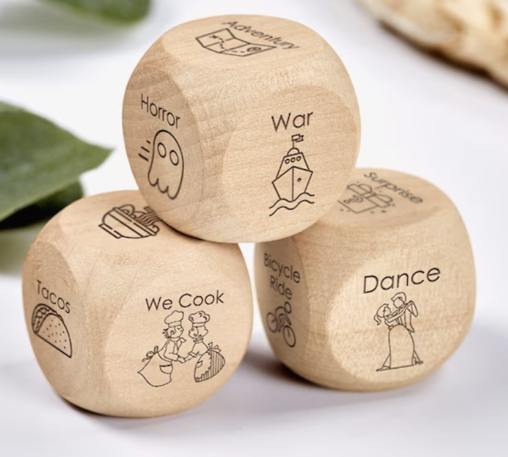 Personalized Dice (decide date night)