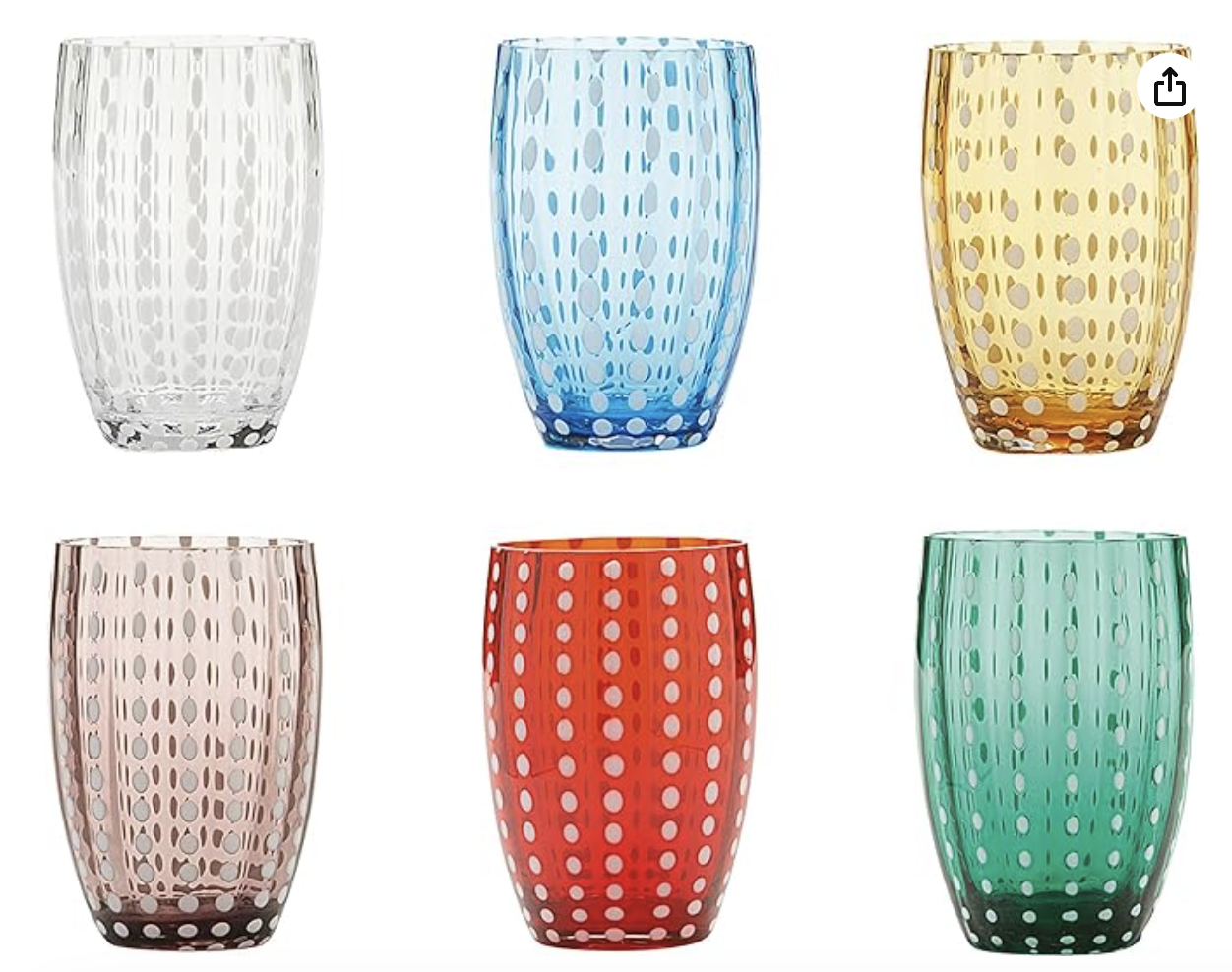 Zafferano Colored Glasses