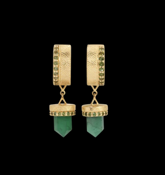 House of Harlow Emerald Earrings