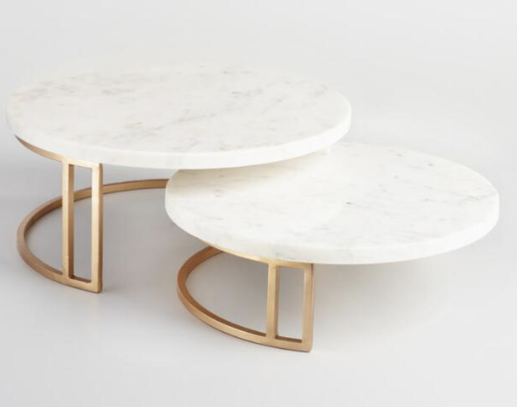 Gold and Marble Pedestal Stands (Copy)