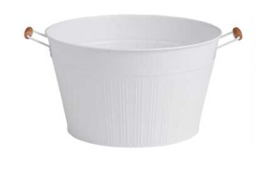 White Metal Party Tub (fill with goodie!) (Copy)