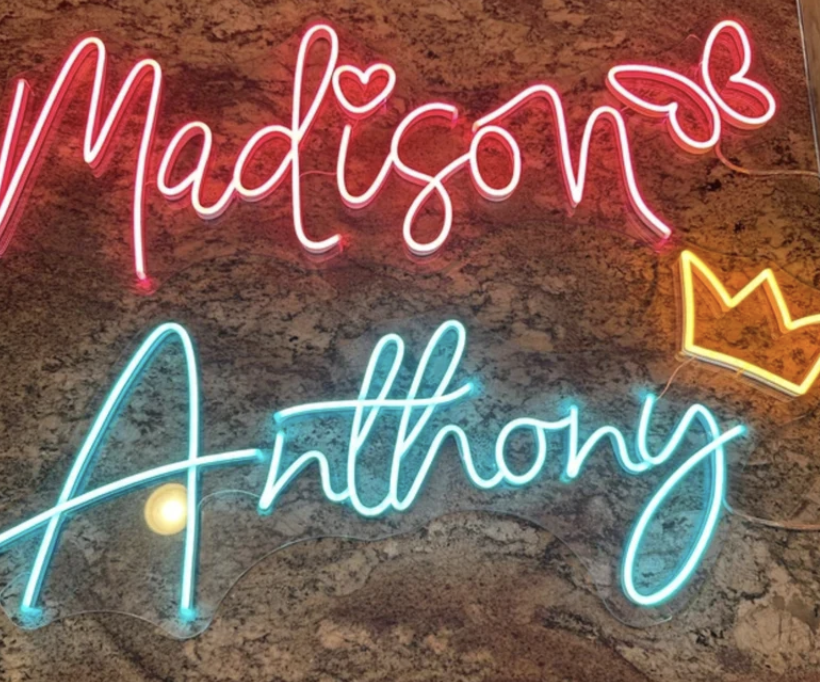 Neon room sign