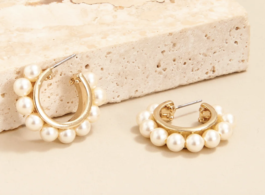 Gavigan Pearl Hoop Earrings