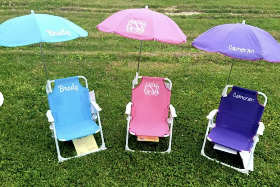 Monogrammed Beach Chairs