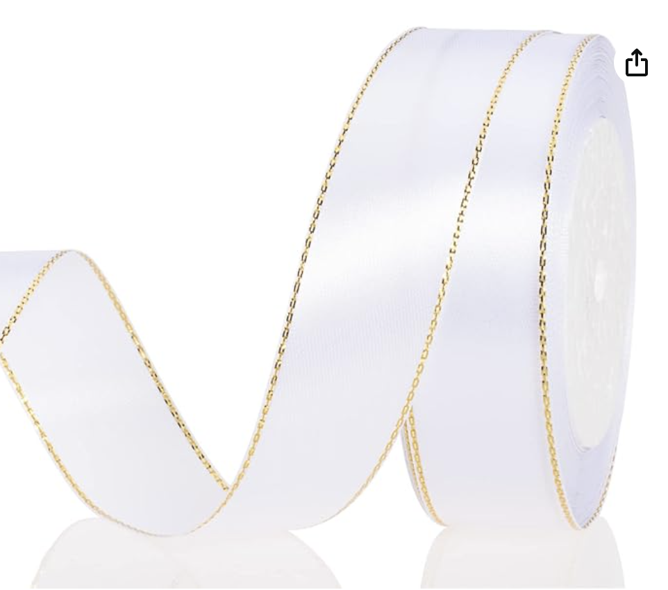 White and Gold Ribbon