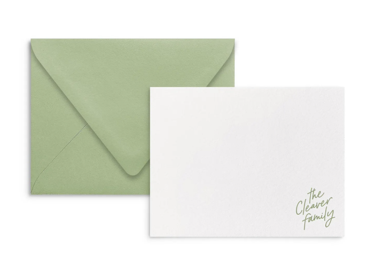 Letterpress Family Stationary Set