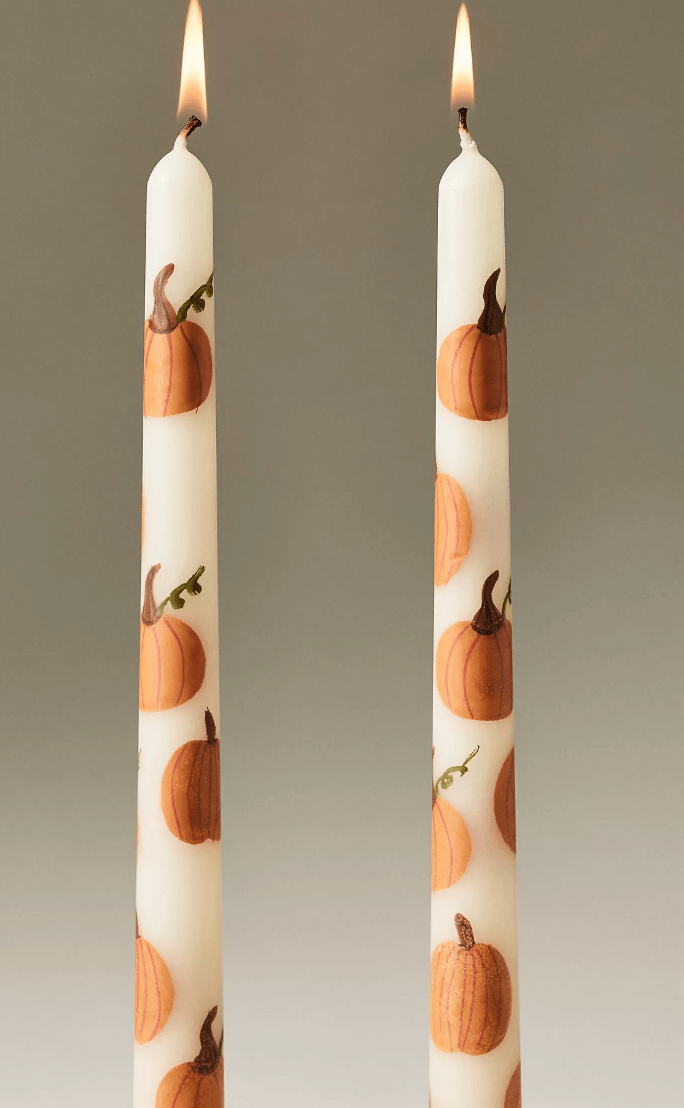 Pumpkin Taper Candles