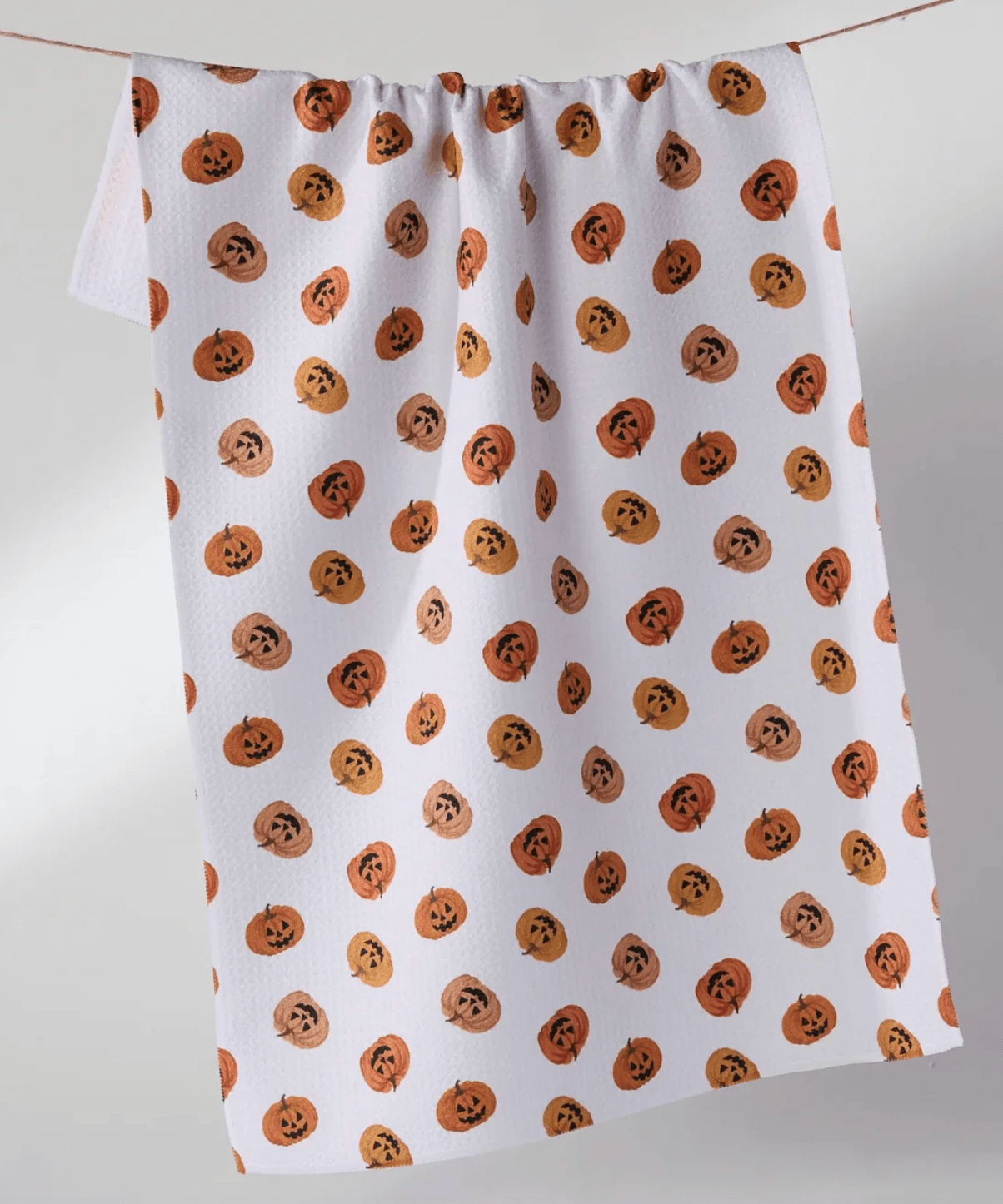Geometry Pumpkin Dish Towel