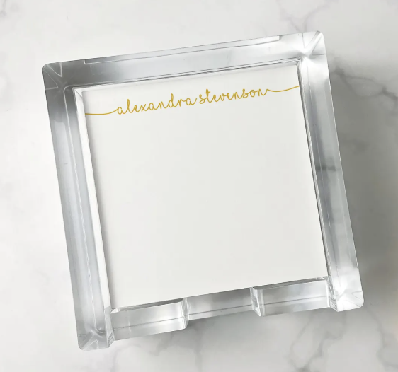 Notepad and Acrylic Holder