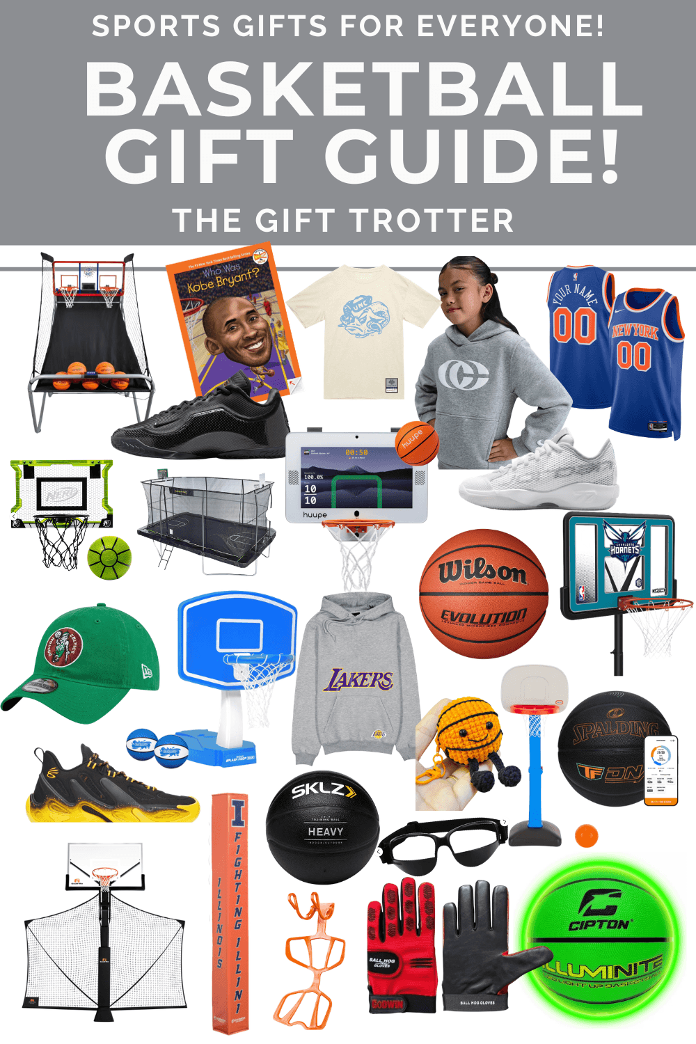 basketball gift guide includes basketball gifts, basketball equipment, basketball shoes and clothing