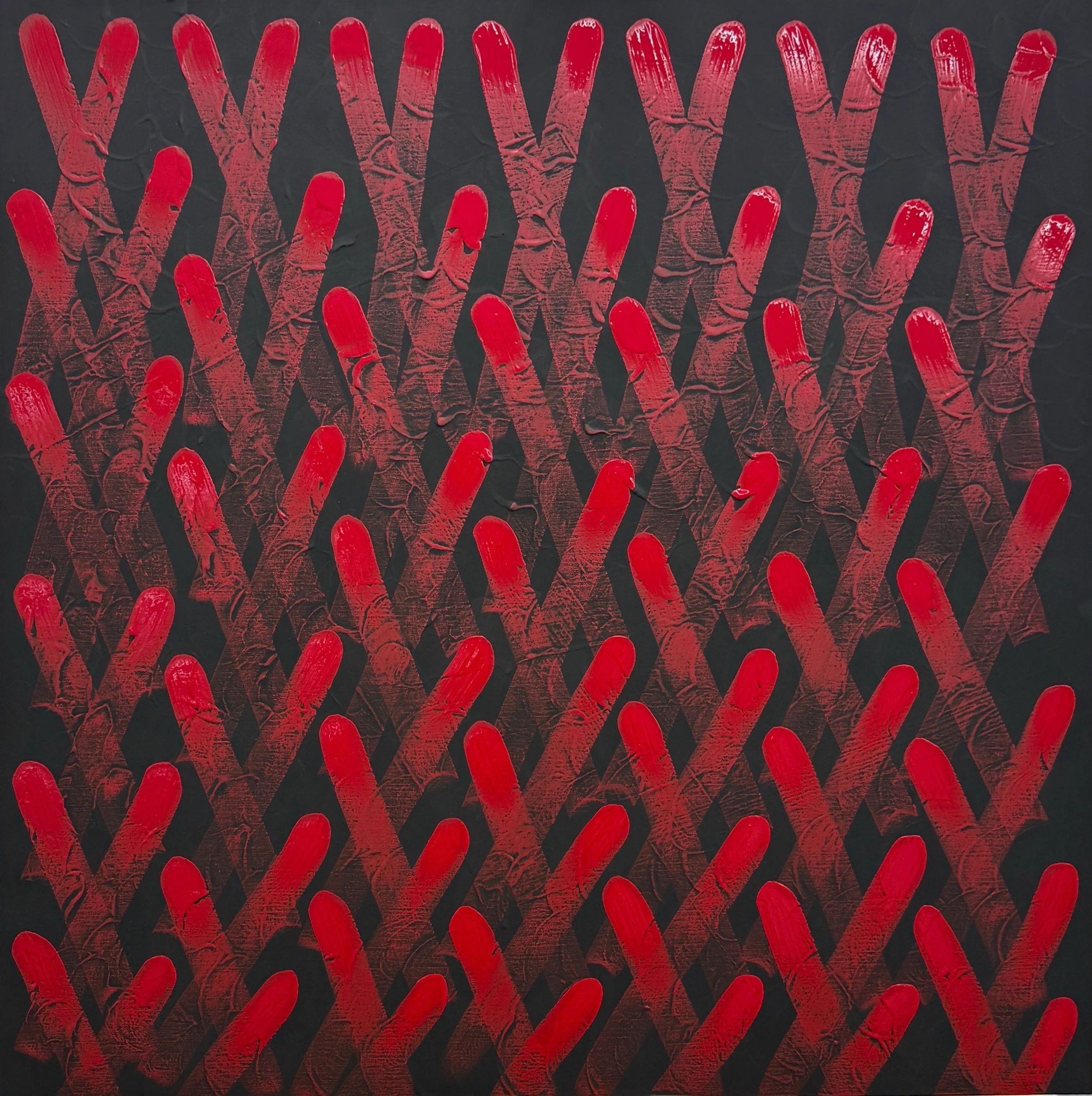 Contemplation#22, 91.0x91.0cm, acrylic on canvas, 2025