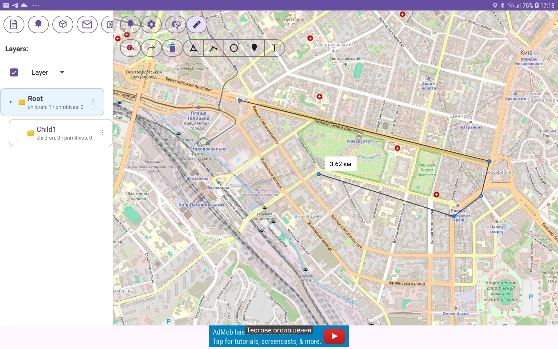 How to measure distance on a map