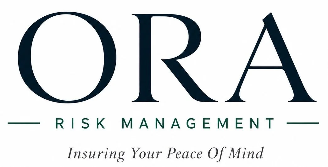 Logo for ORA Risk Management, including the tagline 'Insuring Your Peace of Mind'.