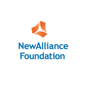 The New Alliance Foundation logo featuring a stylized orange abstract shape above the text 'New Alliance Foundation' in blue.