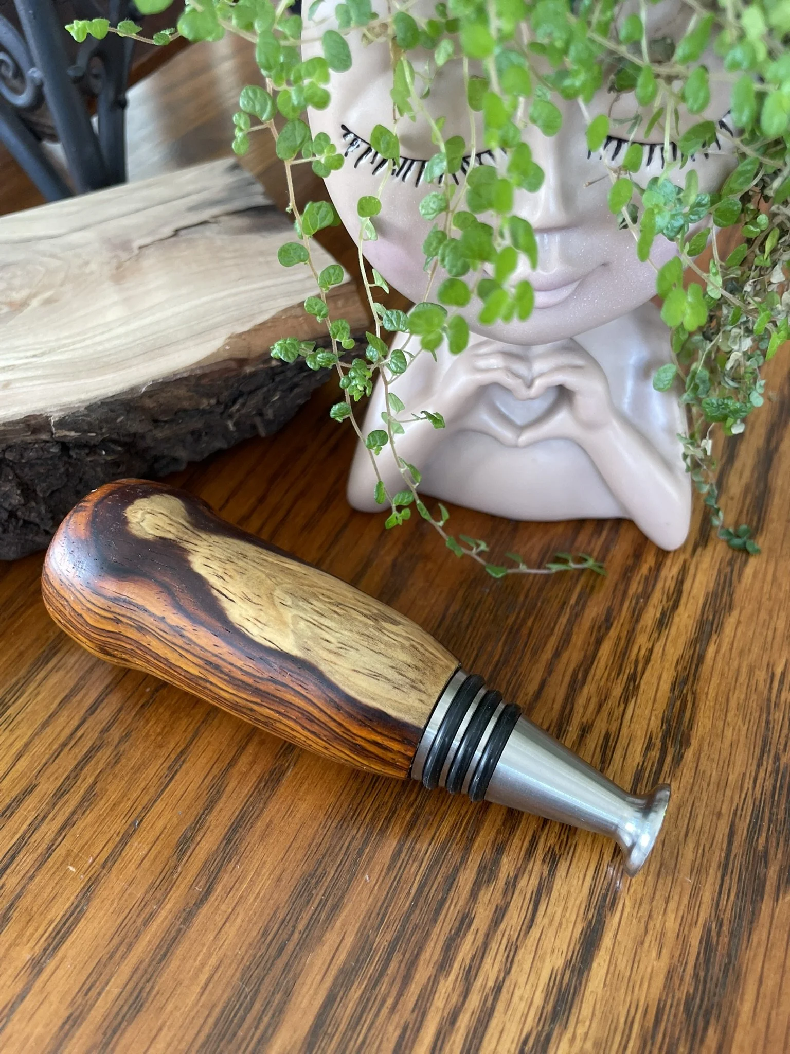 Handcrafted Cocobolo Wood Bottle Stopper
