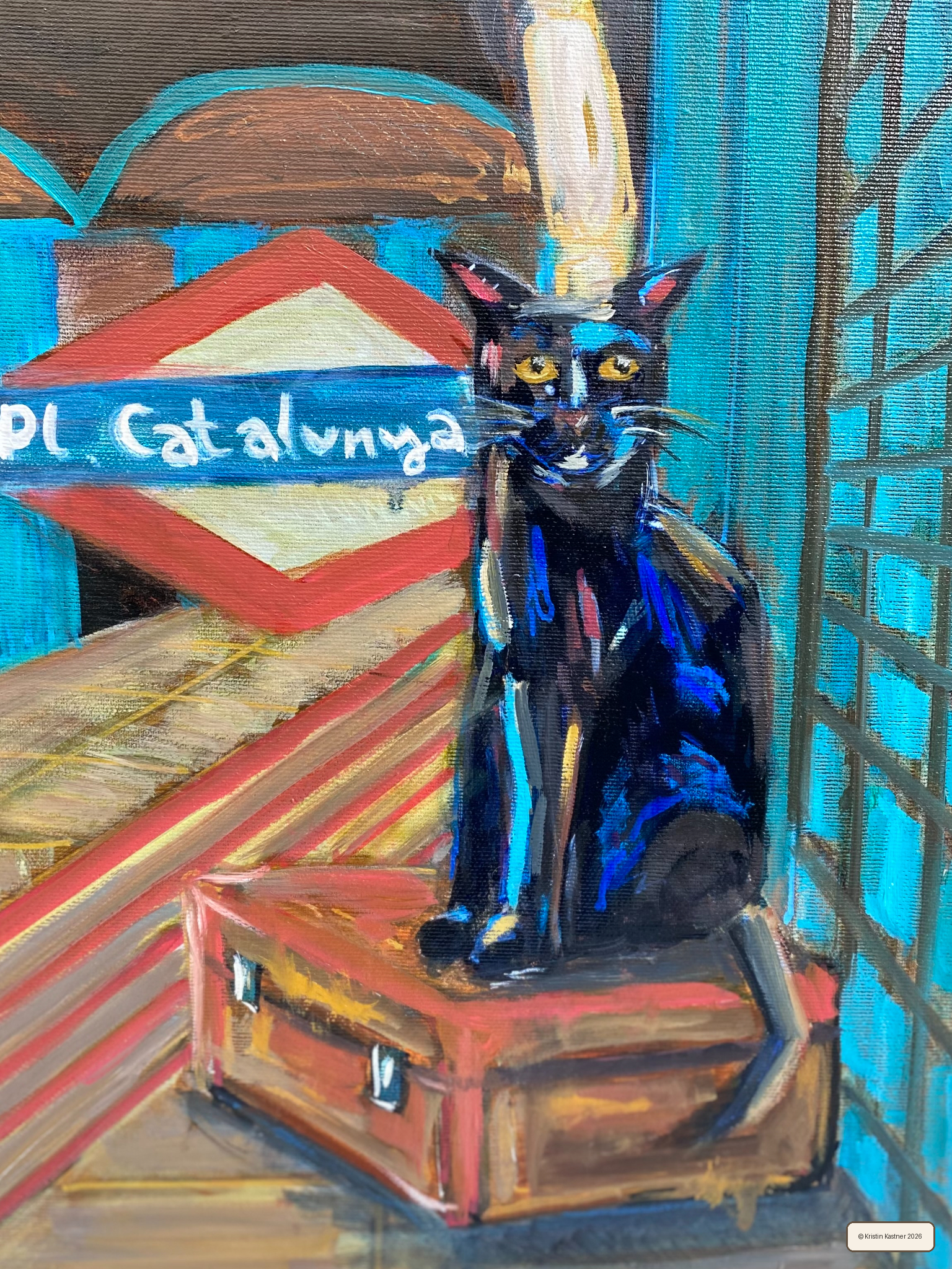 Biffy in Barcelona - Metro Cats Leinwandbild