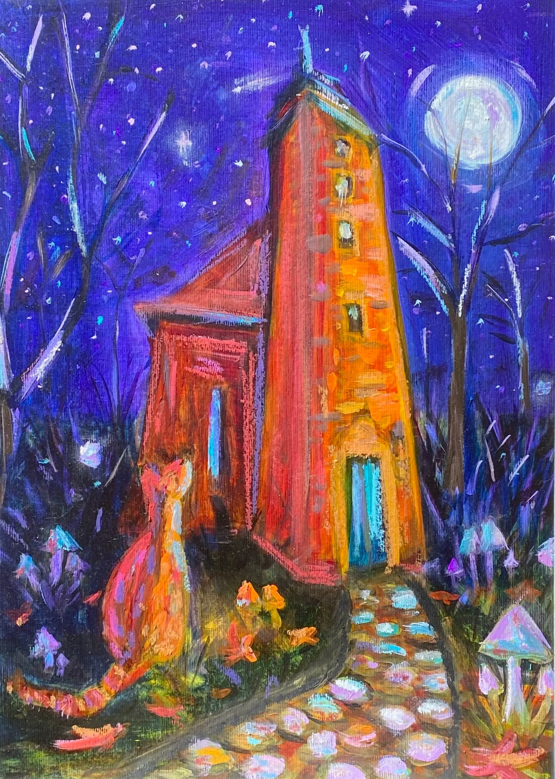Cathedral of Light II - Schlosskirche Rumpenheim auf Ölpapier