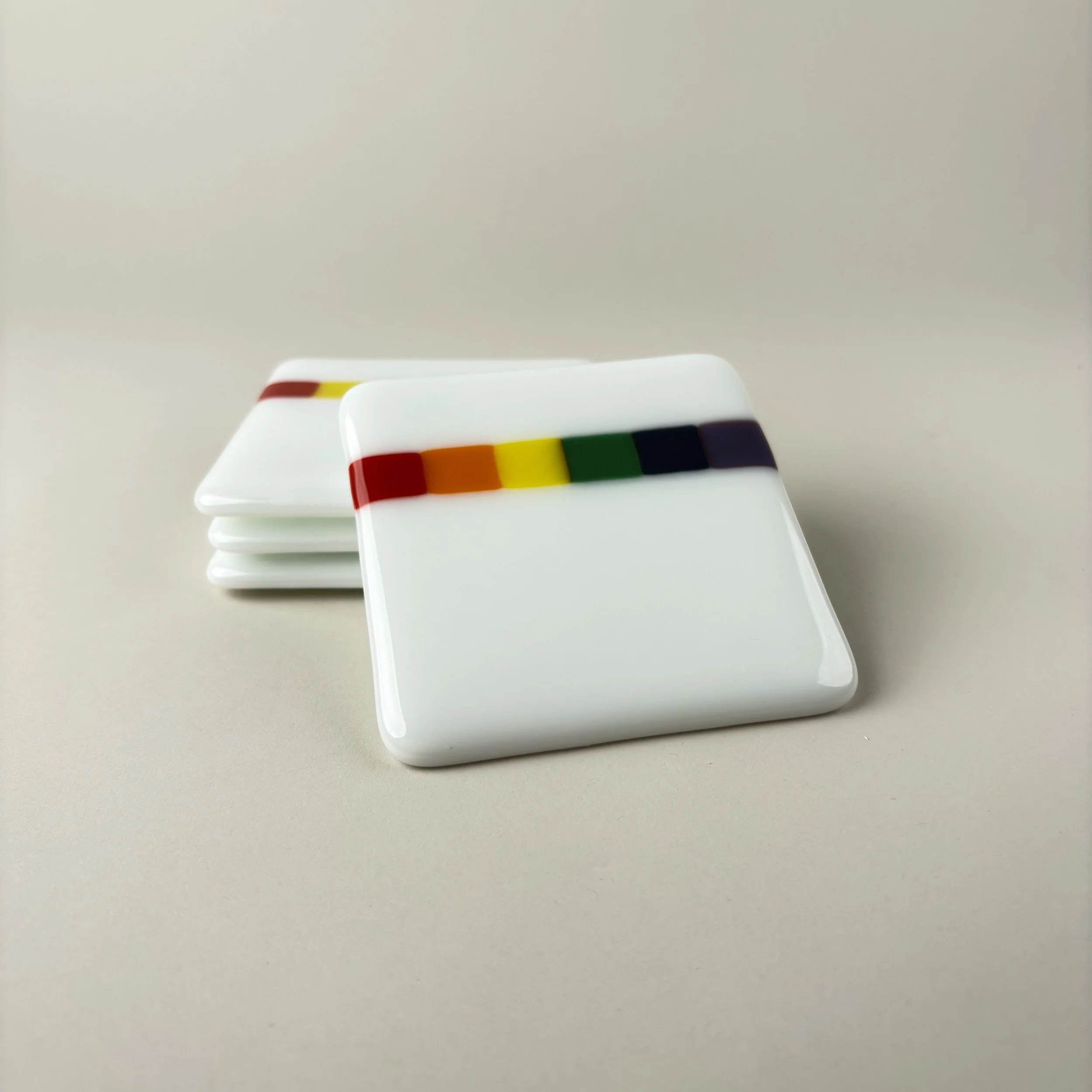 Rainbow Band Coaster Set