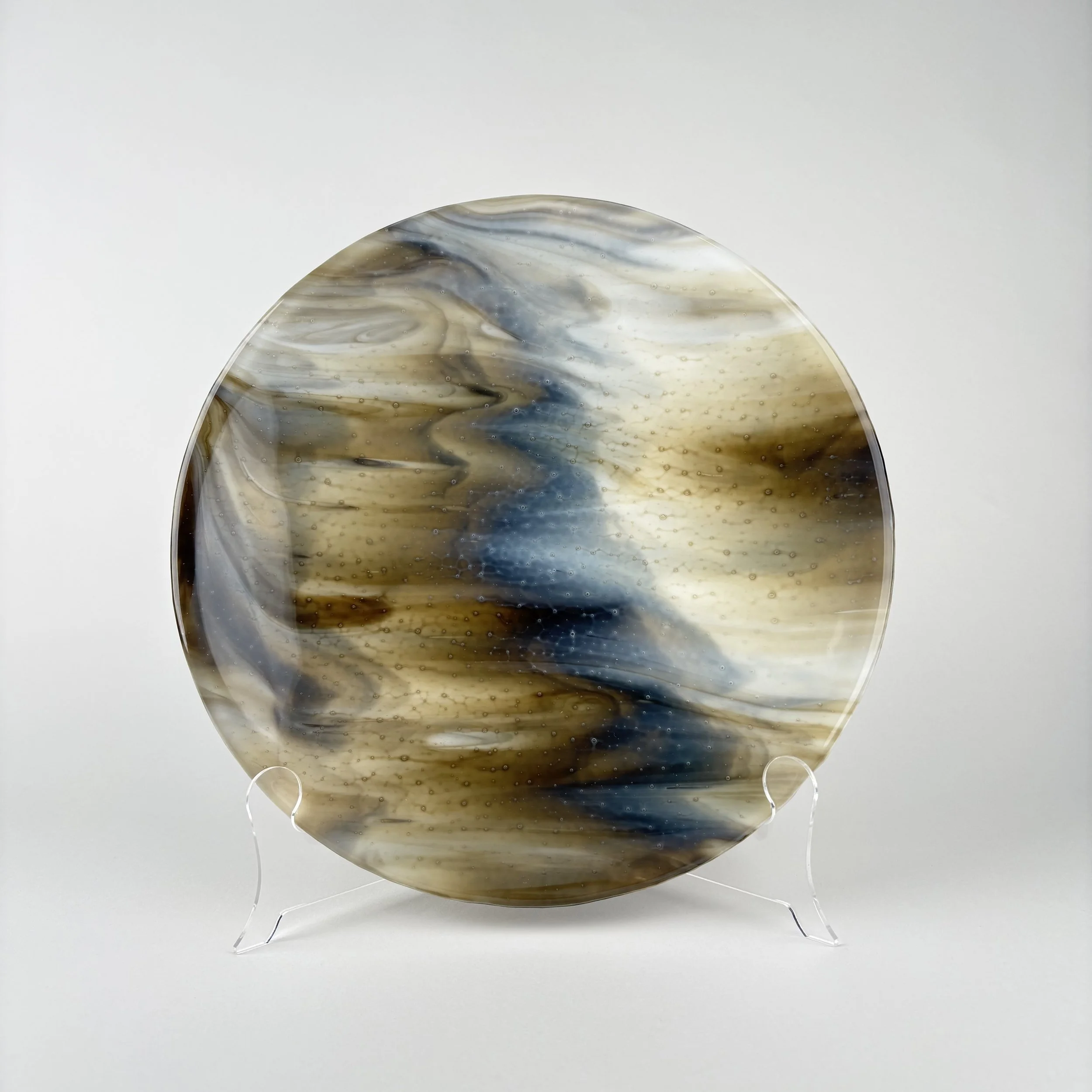 Dark Brown & White Platter