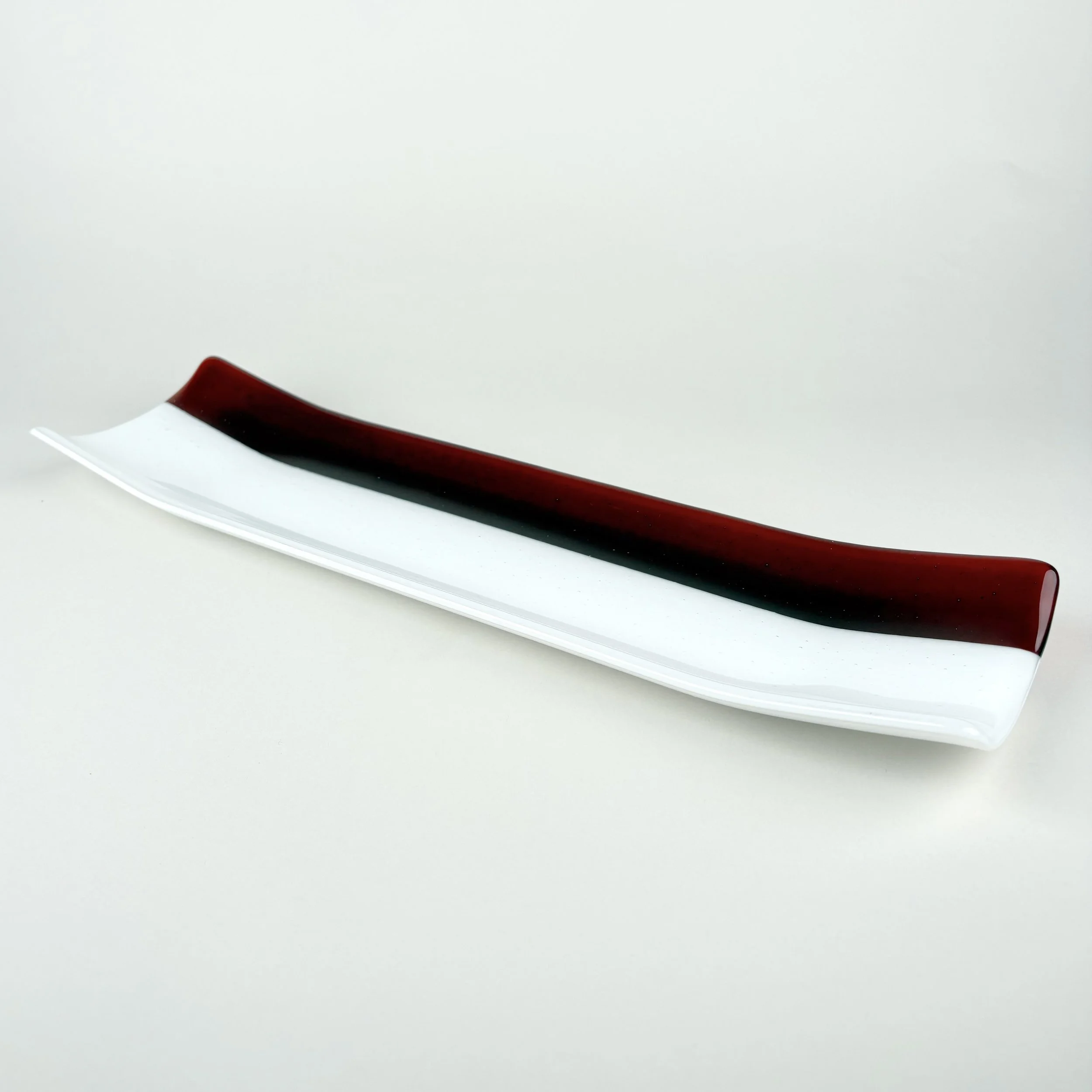 Long Channel — White with Carnelian Accent