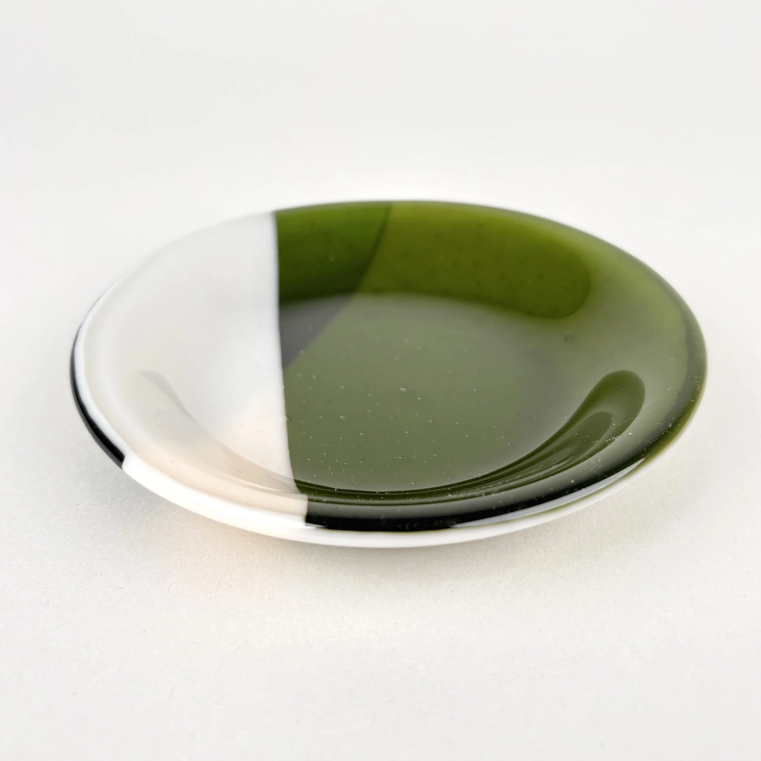 Everyday Bowl — Pine Green & Almond Crisscross