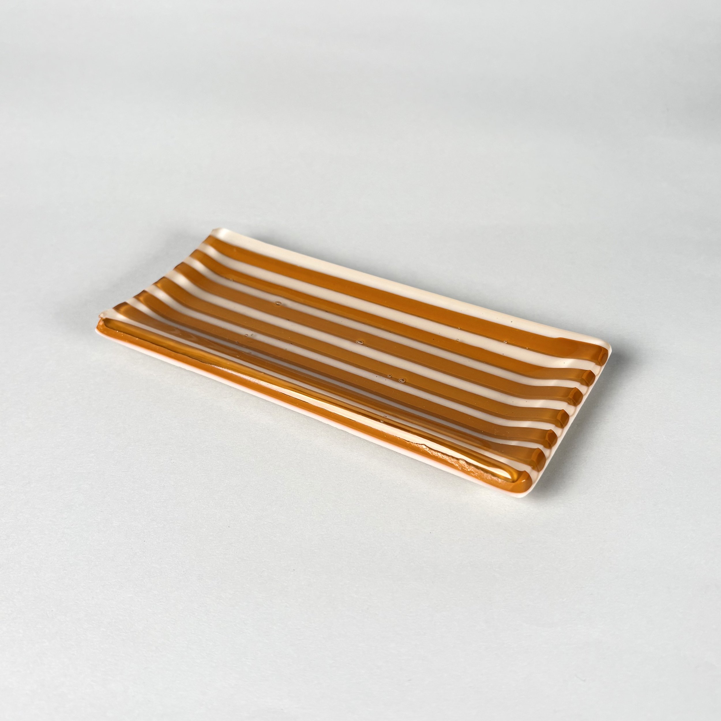 Seersucker-Striped Everyday Tray - Burnt Orange