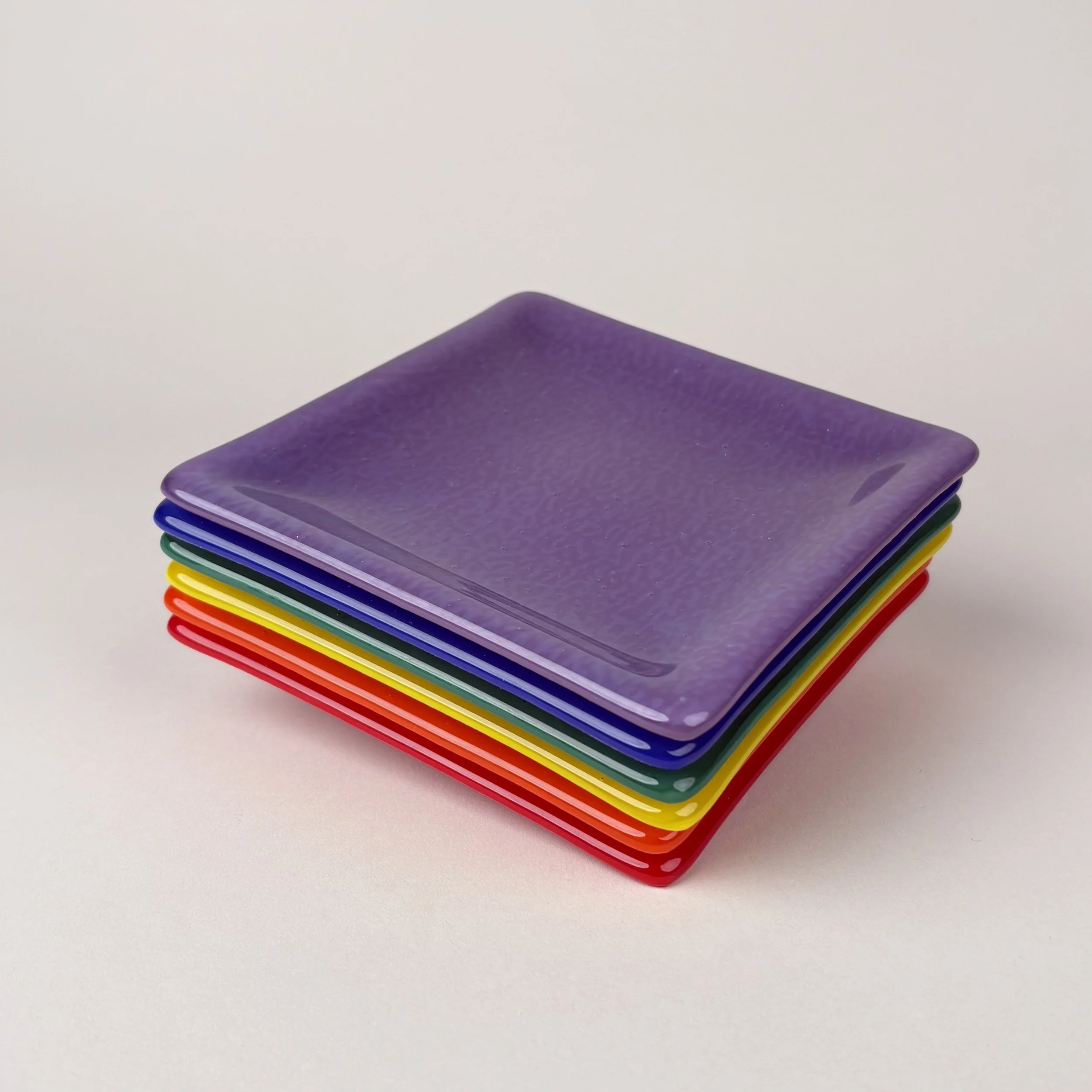 Rainbow Stack Dessert Plates