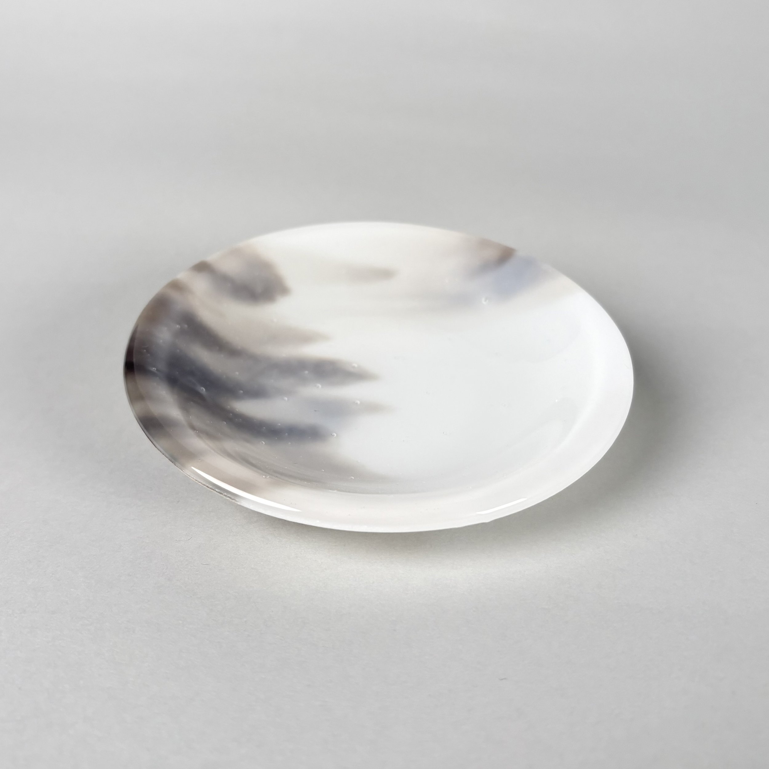Everyday Bowl — White & Dark Brown Streaky