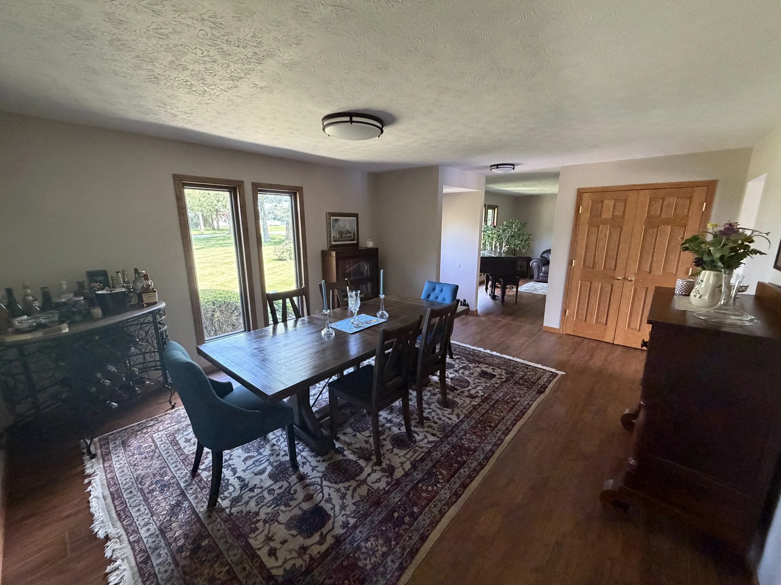 Dining room flooring paint trim new full frame windows and more!