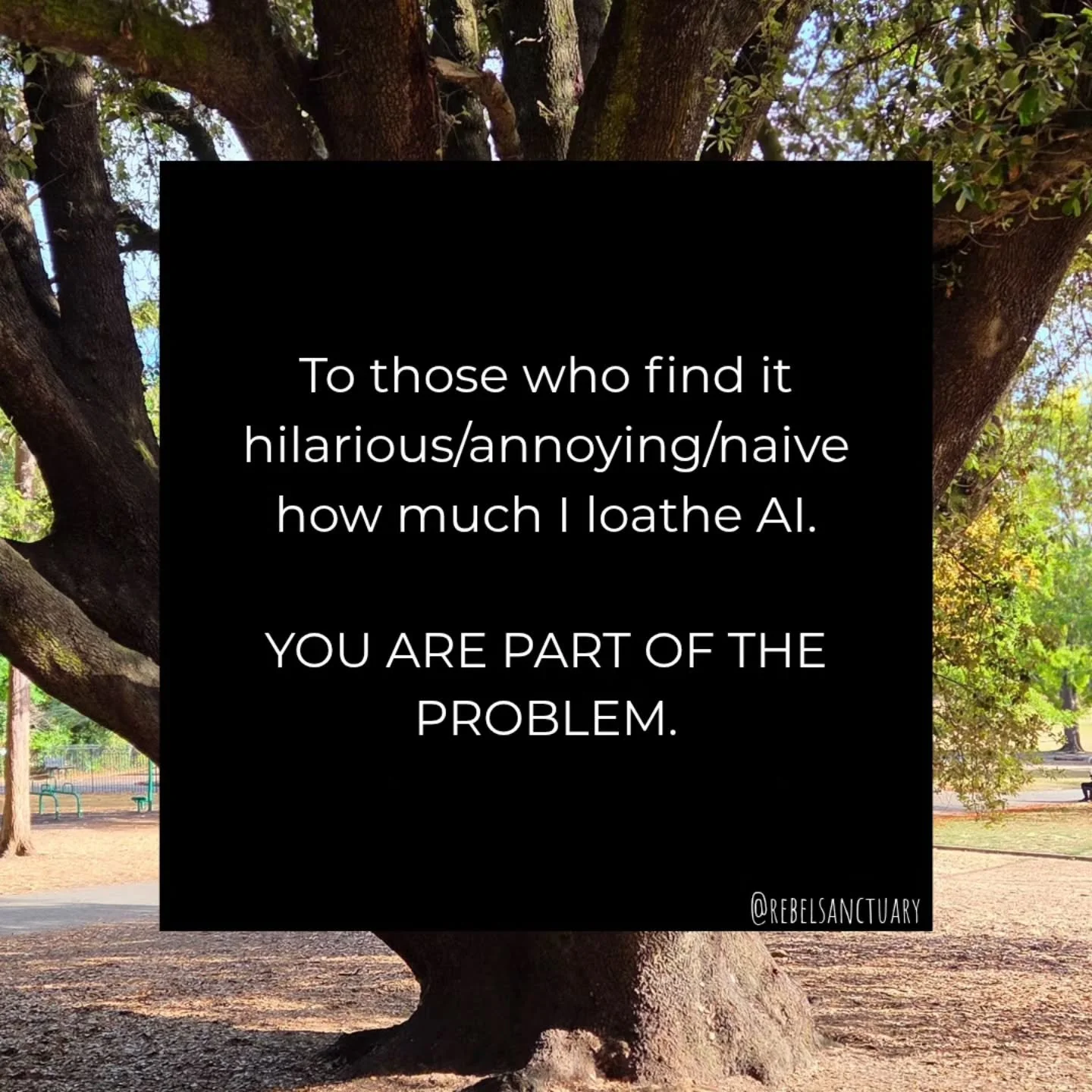 F**k AI ✌🏽💚

Sources tagged in slides.
Slide 4 @groundnews

#rebelsanctuary #fuckai #datacentres #protectourplanet