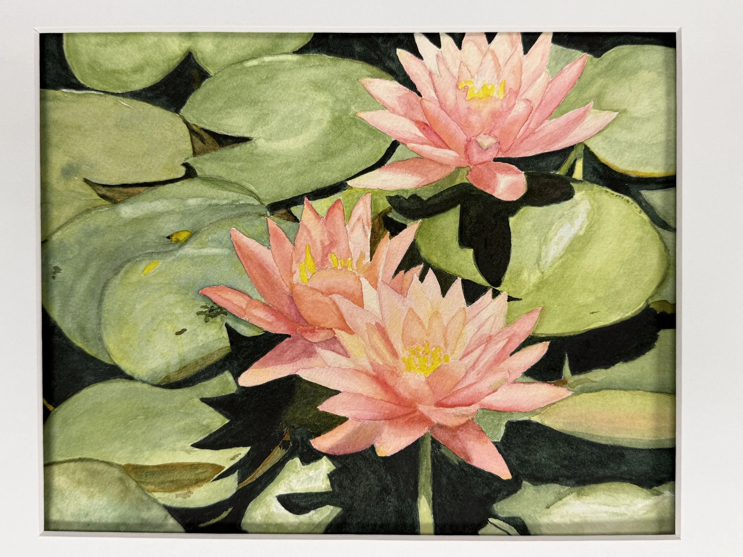 Jeanne Murphy, "Waterlilies," Watercolor on Paper