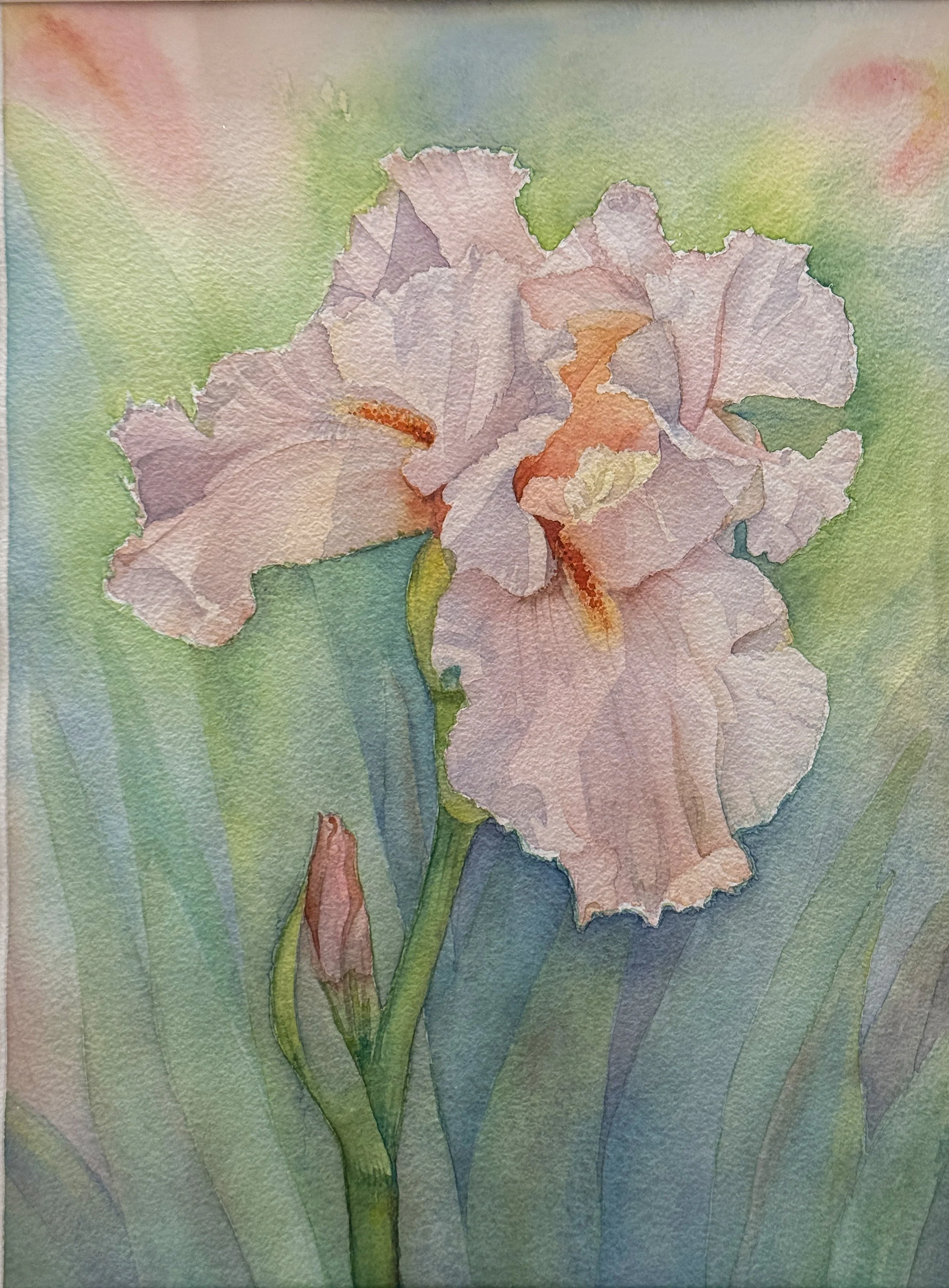 Pat Regan, "Oh Mighty Iris," Watercolor on Paper