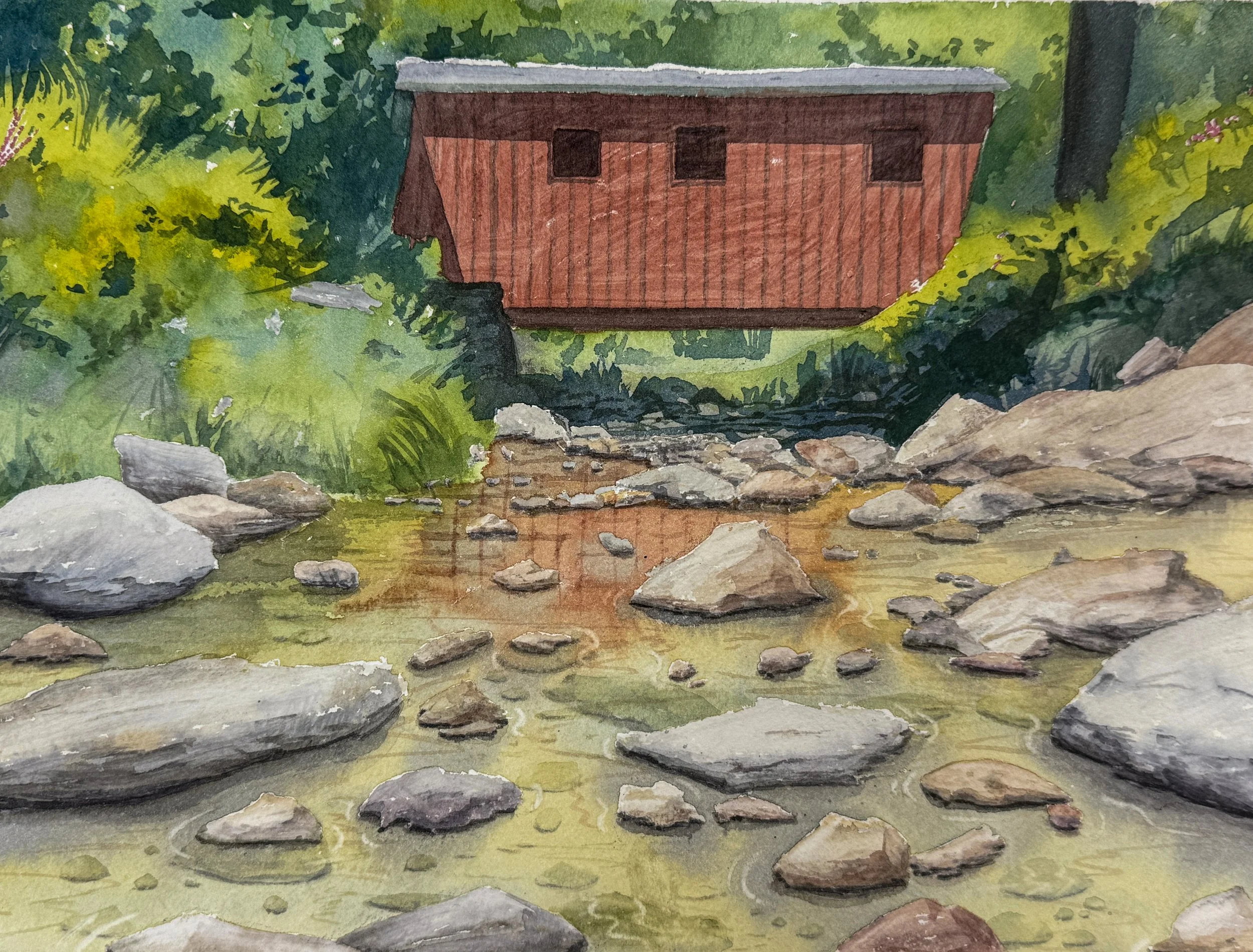 Kevin Hamilton, "Rocks," Watercolor on Paper