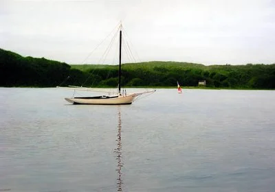 "Late August, Somewhere on Lake George," Ross Barbera, Acrylic on Canvas, 35" x 57"