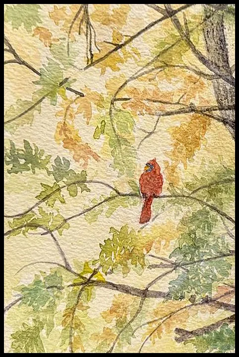 Sissy St.John, "Autumn Quiet," Watercolor on Paper