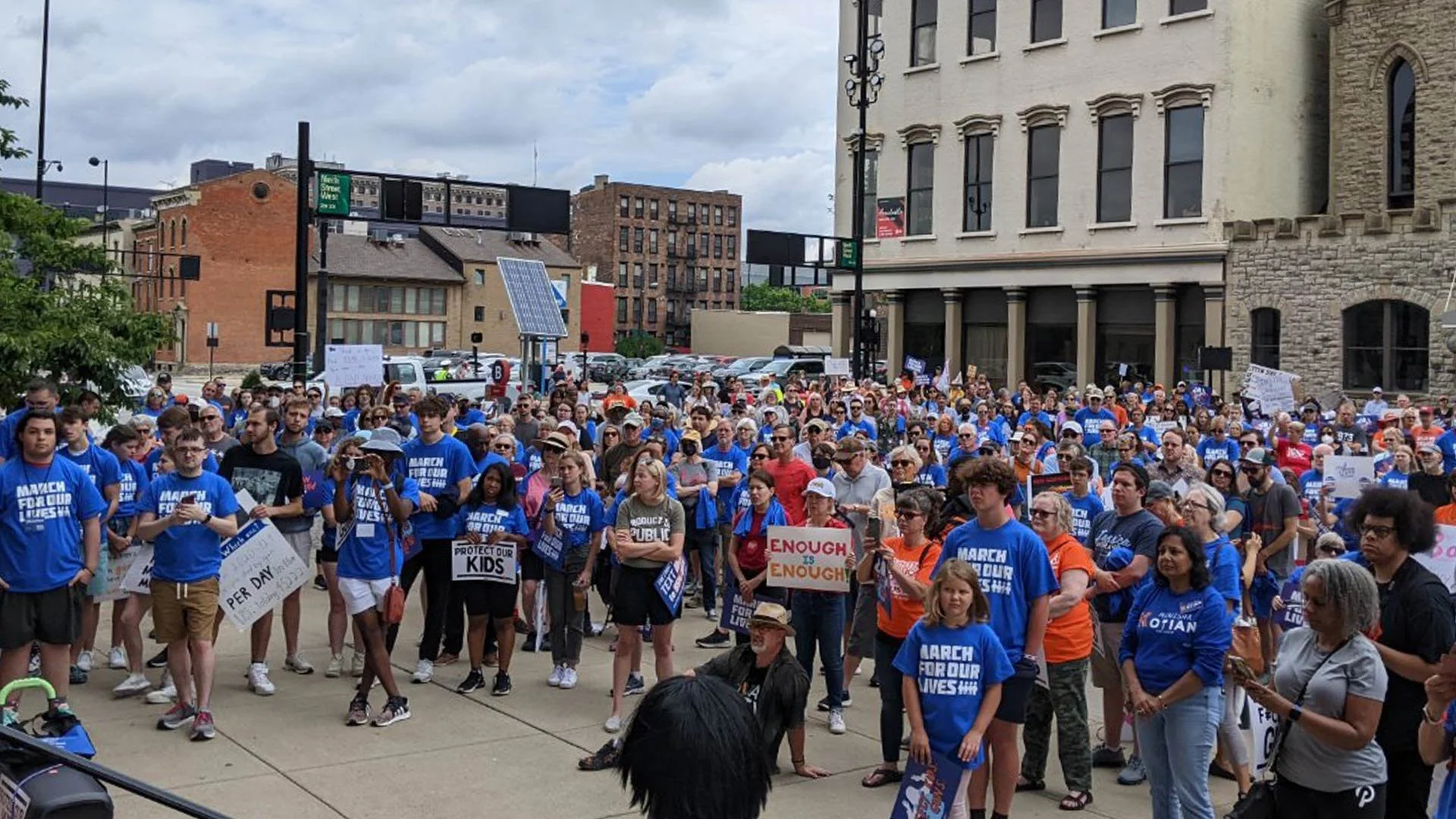 A photo of a crowd at a March For Our Lives rally.