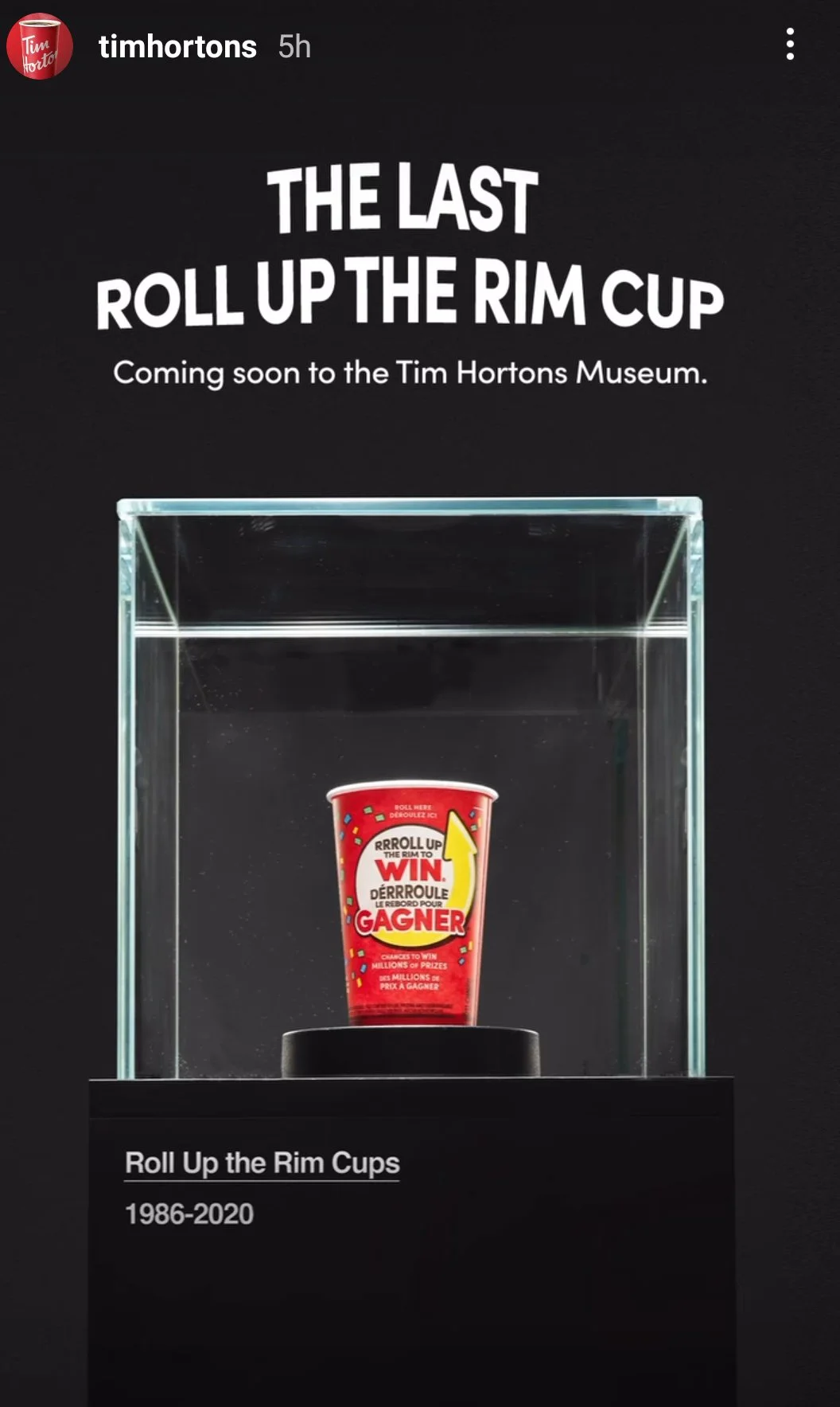 Tim Hortons Roll up the rim campaign image