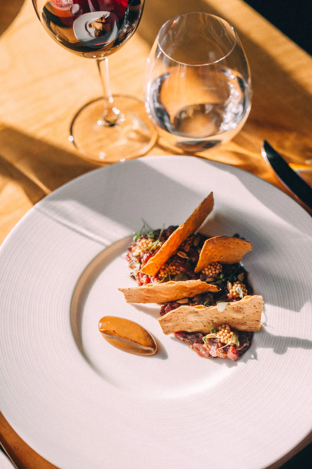  A fine dining moment in Core restaurant in direct sunlight. Food photography by El Keegan, Ireland.  