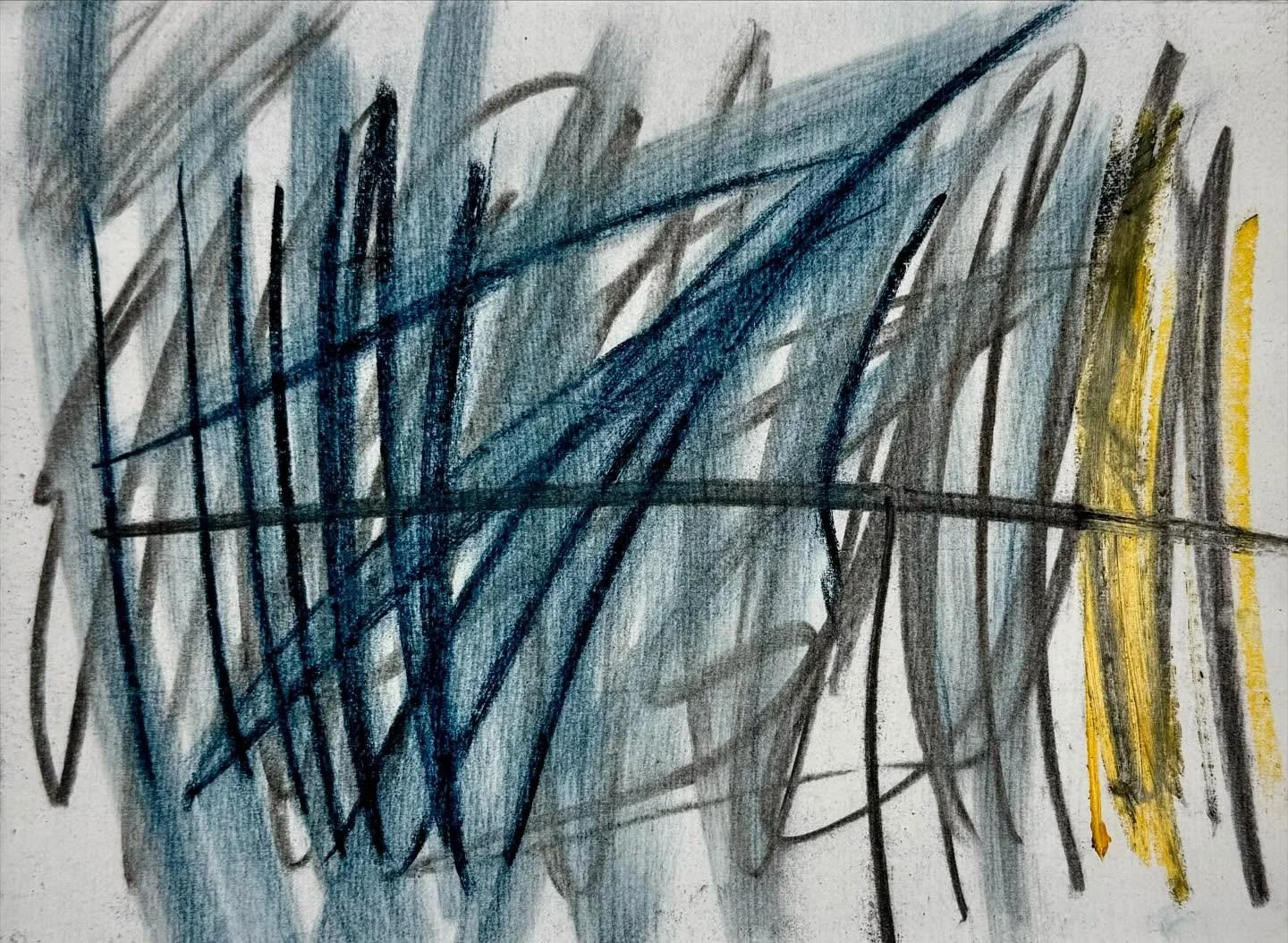 Hans im Gl&uuml;ck / Hans is lucky 

charcoal and pastel on Butten paper, 21 x 29,7 cm / 8,27 x 11,69 inch

#inspiredbycolour #contemporyart #worksonpaper #abstractexpressionism
