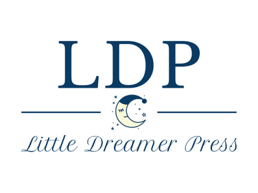 LDP Little Dreamer Press logo with a crescent moon and stars.