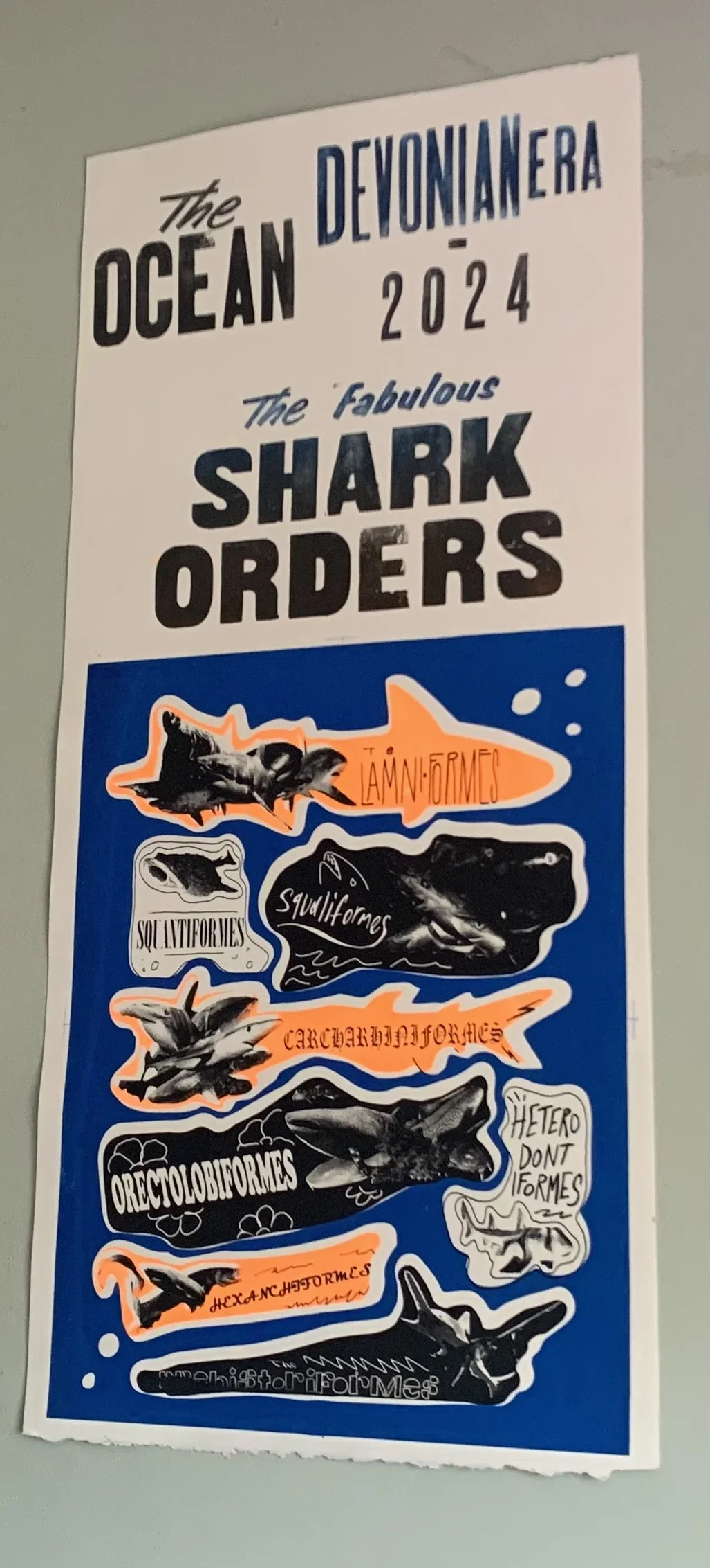 The Fabulous Shark Orders, Screenprint & Letterpress, 2024
