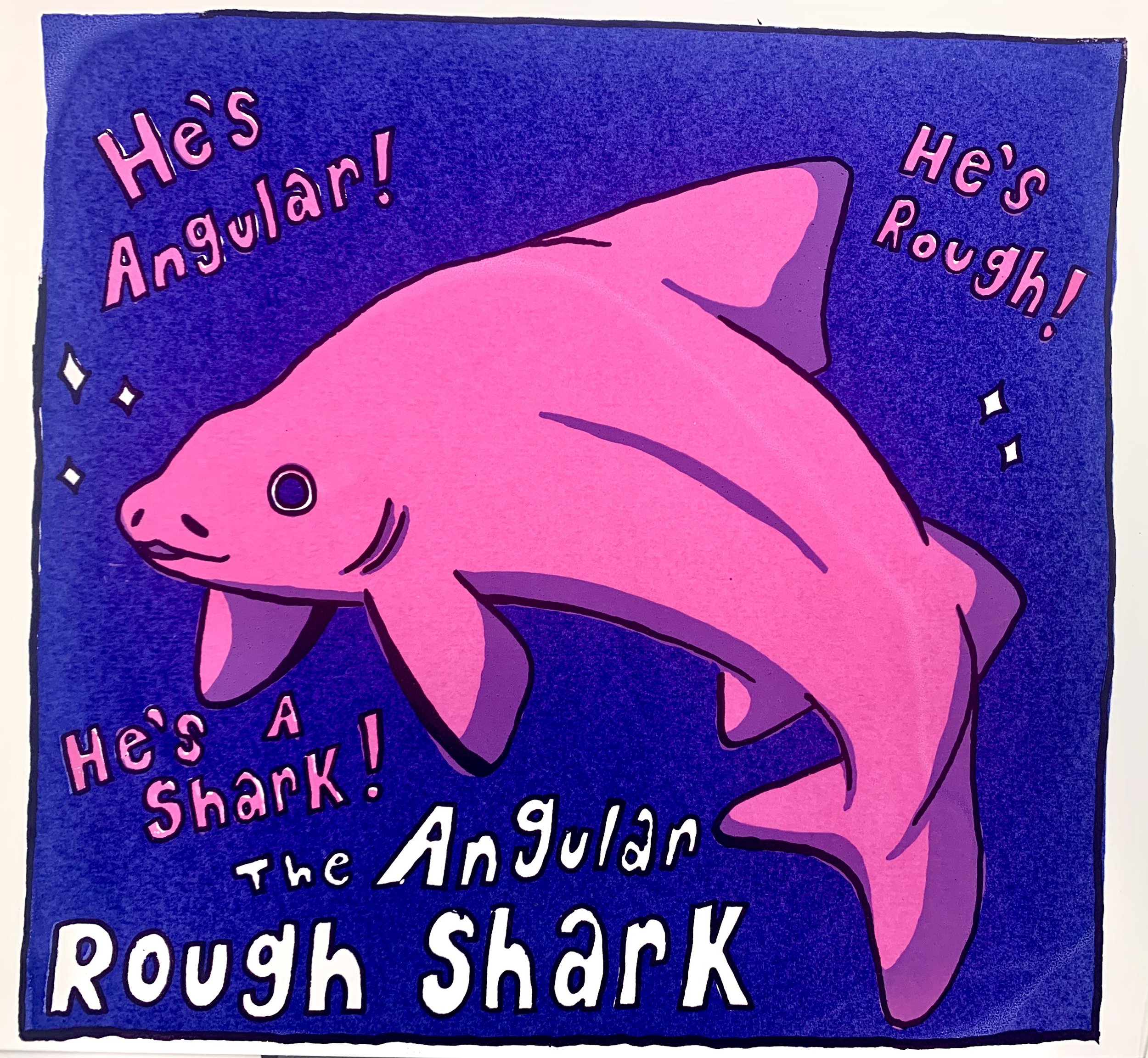 Angular Rough Shark,
Screenprint,
2025