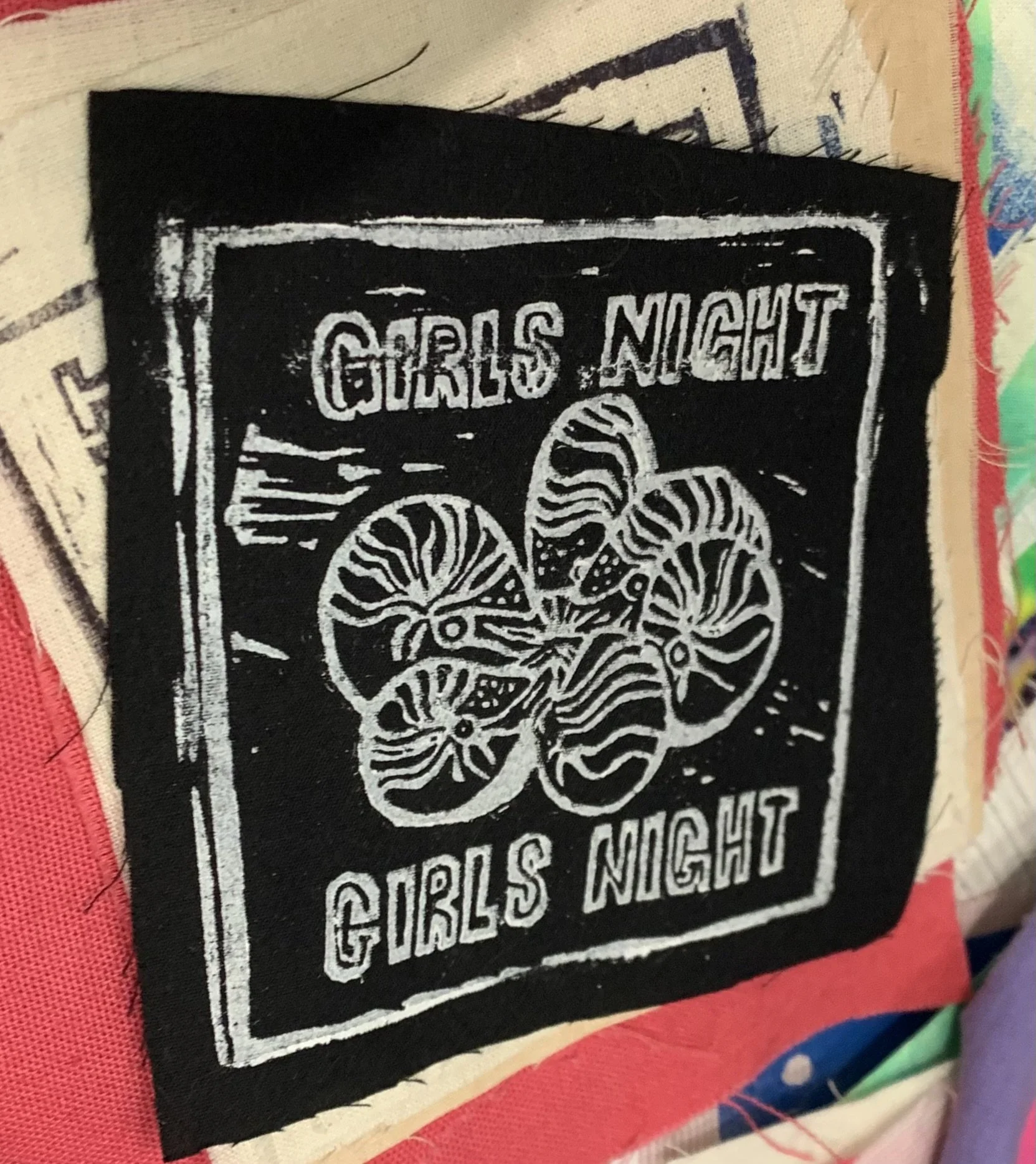 Girl's Night, Relief Print, 2024