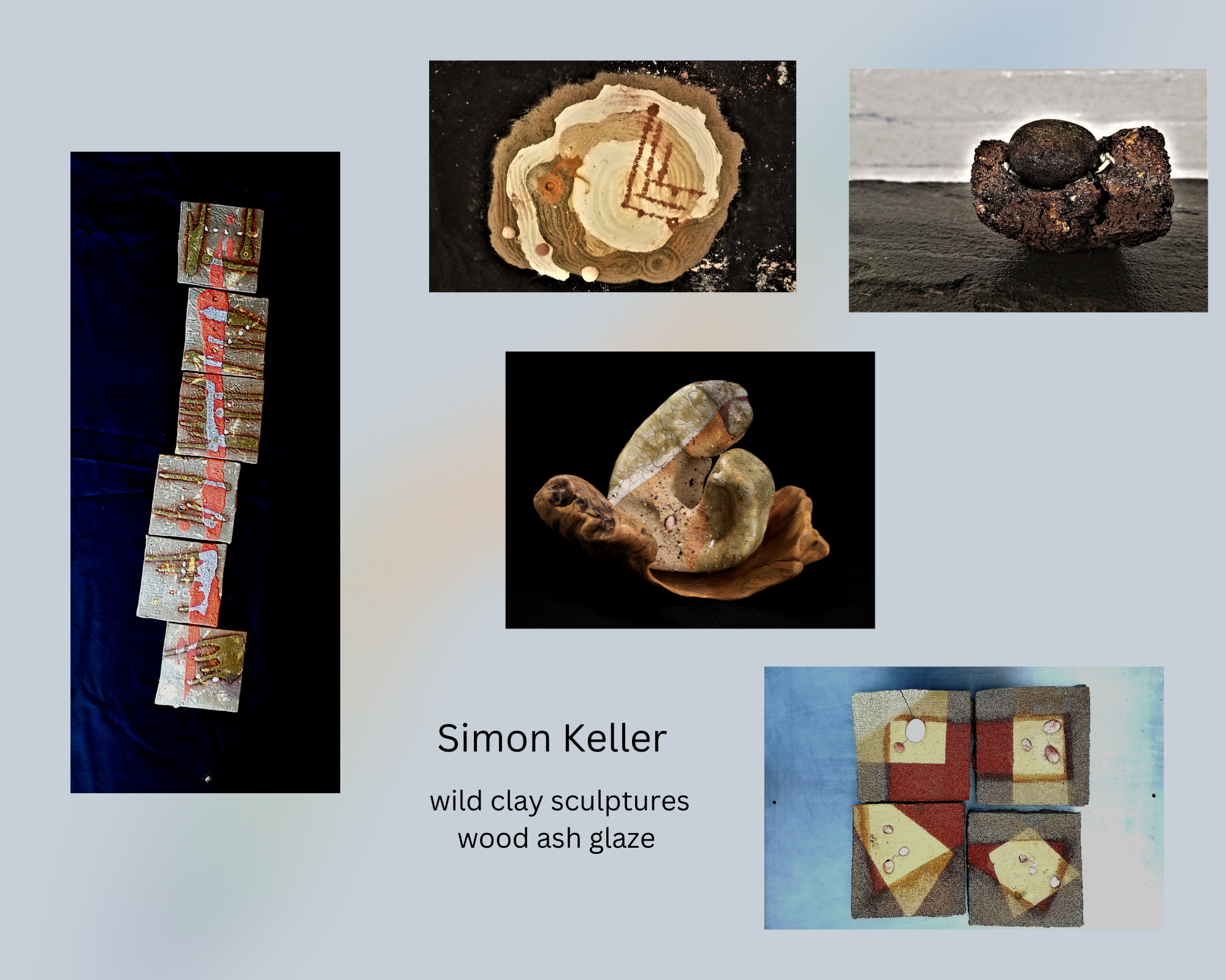 Simon Keller / Wild Clay Sculptures / Wood Ash Glaze
