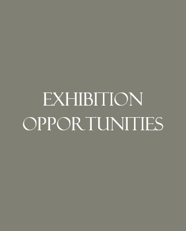 Text on gray background reads 'Exhibition Opportunities'.