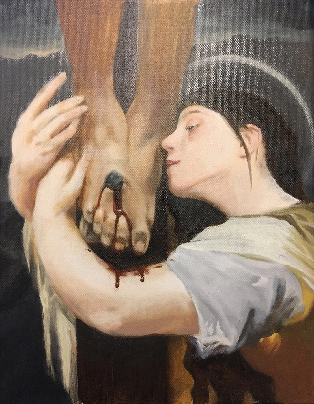 A painting of St. Mary Magdalene I made for my spiritual director.