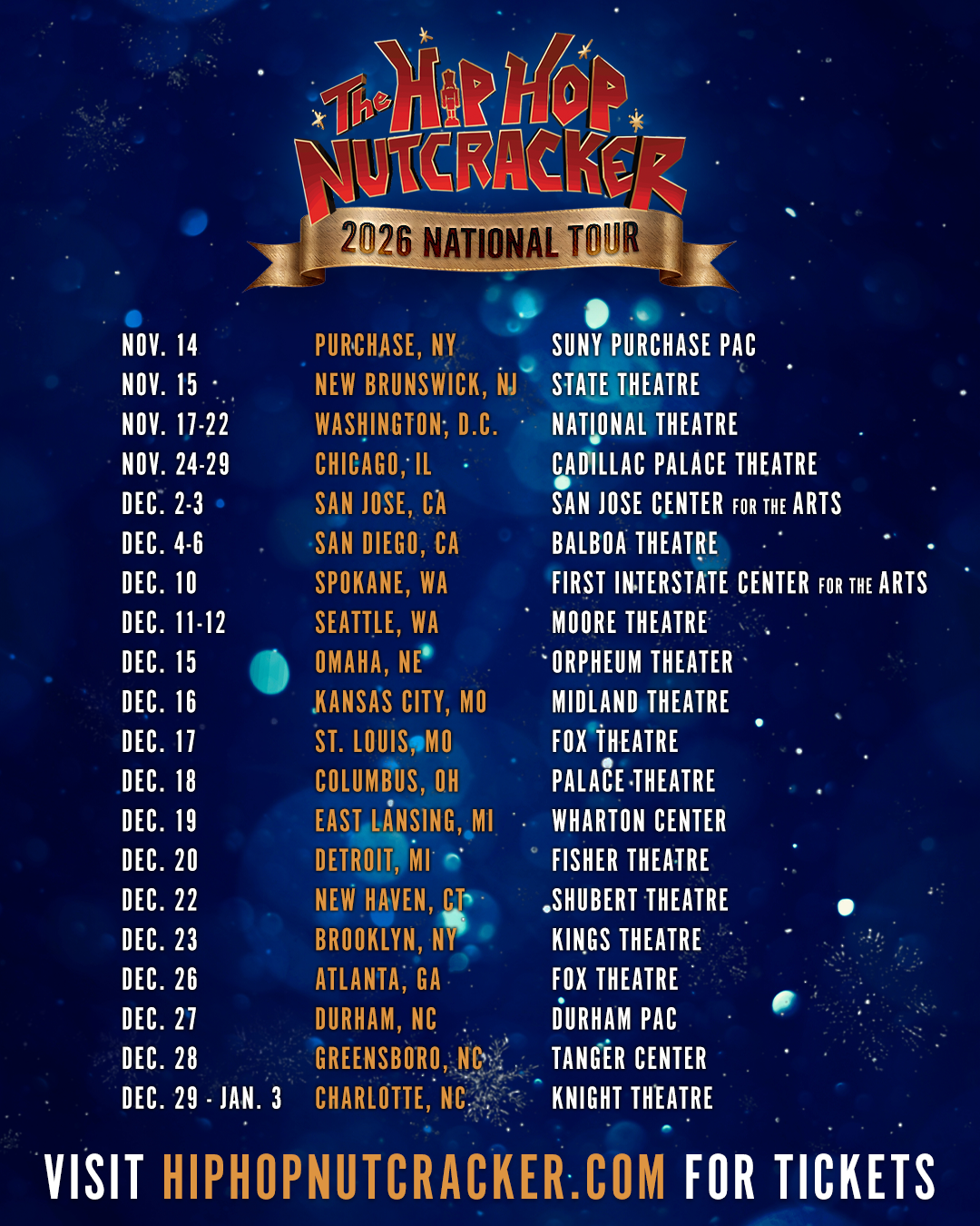 "THE HIP HOP NUTCRACKER" ANNOUNCES 20-CITY NATIONAL TOUR FEATURING KURTIS BLOW AND DA BRAT AS SPECIAL GUEST MCS