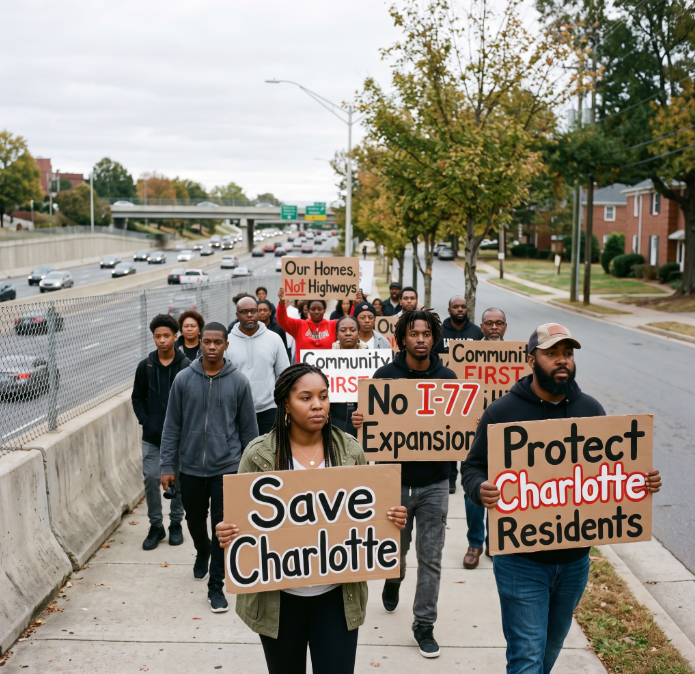 Charlotte Residents Protest I-77 Expansion, Calling for Protection of West Side Communities